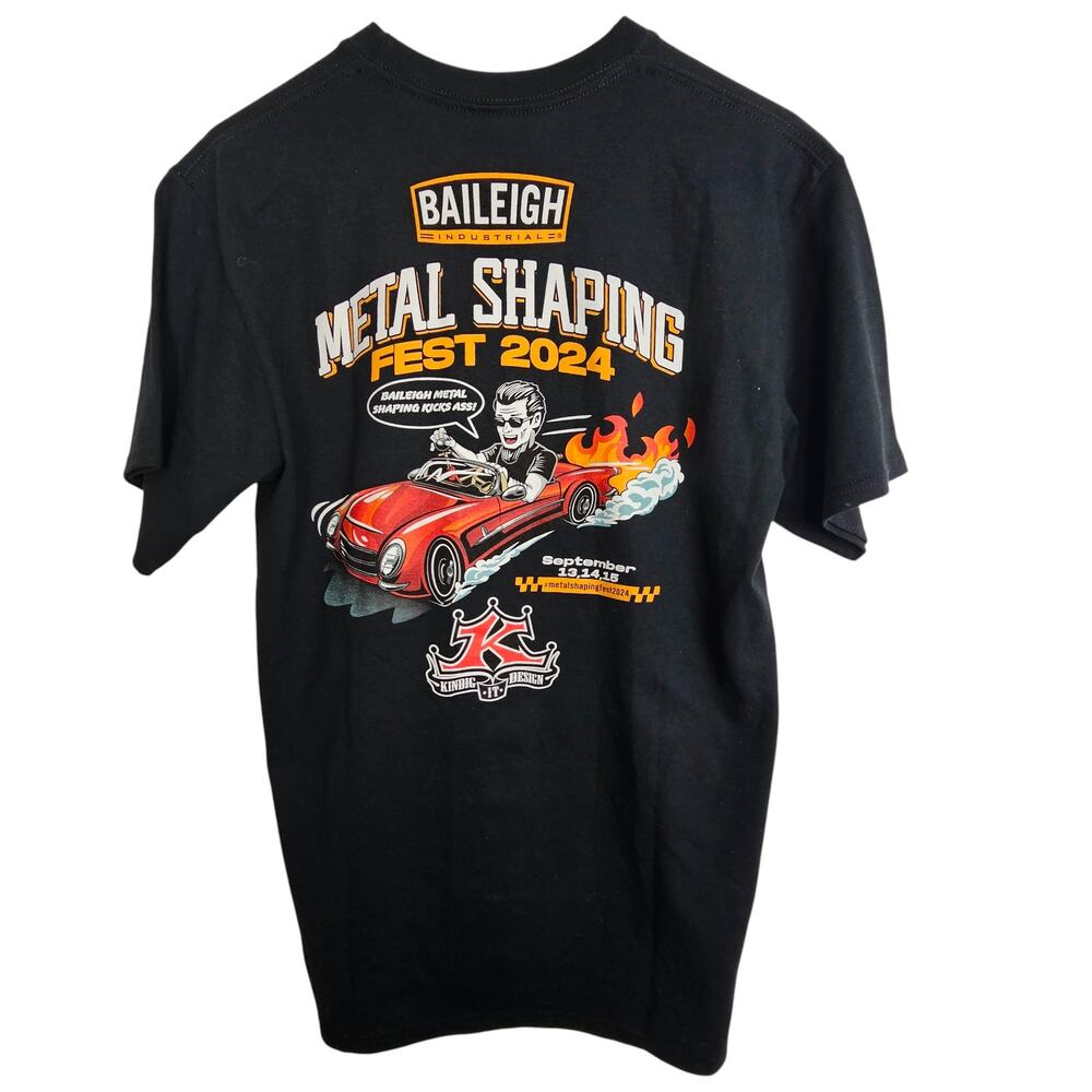 Baileigh Mens Graphic T-Shirt Sz M Metal Shaping Fest 2024 Crew Neck Graphic Tee